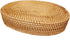 I-lan Rustic Rattan Oval Serving Bowls - 10.2" Handwoven Natural Wicker Bread Basket, Fruit Serving Bowl Tray, Rattan Food Storage Bowls for Coffe...