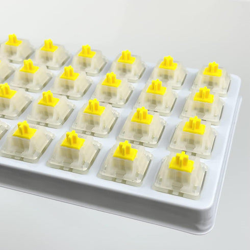 kutethy Gateron Milky Yellow Pro V2 Switches, Pre-lubed Linear 5 pin for All MX Mechanical Keyboard (36PCS, Milky Yellow Pro)...