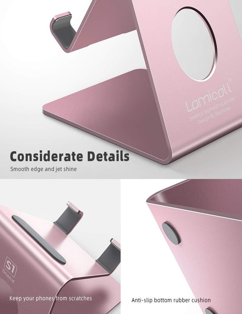 Lamicall Cell Phone Stand, Phone Cradle : Phone Dock, Holder Compatible with Phone 12 Mini 11 Pro XS Max XR X 6 6s 7 8 Plus 5 5s 5c and All Other ...