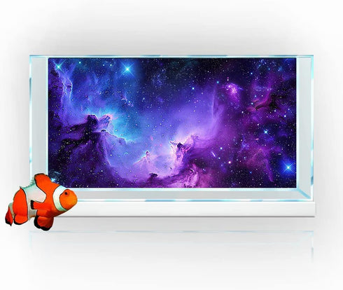 Galaxy Aquarium Background, Purple Starry Sky Universe Space Fish Tank Background Nebula Stars Terrarium Background, Mysterious Purple and Blue Ne...