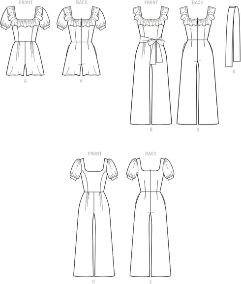 McCall's Misses' Romper and Jumpsuit Sewing Pattern Kit, Code M8203, Sizes 16-18-20-22-24, Multicolor...