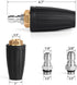 Pressure Washer Tips Turbo Nozzle, 4000PSI Max.5000PSI 360° Rotating Spray Pressure Washer Turbo Tips with 1/4” 3/8” Quick Connect for Garden Car ...