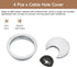 uxcell Cable Hole Cover, 4Pcs 2-3/8 Inch ABS Desk Cable Wire Cord Grommet Hole Cover for Office Computer Desk Wire Organizer, Silver...
