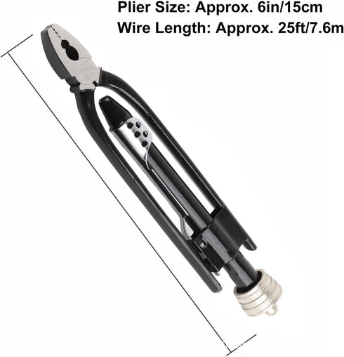 Acouto Safety Wire Pliers 8.3in Safety Wire Tool with 25ft Wire, High Carbon Steel Wire Twisting Tool for Aircraft Automobile Industrial...