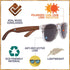 Woodies Polarized Walnut Wood Clear Frame Sunglasses for Men and Women | 100% UVA/UVB Ray Protection...