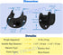 Black Edition Stainless Steel Wardrobe Closet Rod Bracket, U-Shaped Open Type Socket Bracket, Shower Curtain Rod Pole End Supports Sockets Flange ...