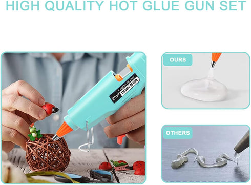Hot Glue Gun Kit Mini: Mini Hot Glue Guns Kit with 30 Sticks Melt Glue Gun Craft for Kids School DIY Arts Home Quick Repairs Multi-application...