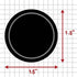 AllSpice 70 Black Water Resistant Round Spice Jar Labels Set 1.5"- Fits Penzeys and AllSpice Jars- Blank...