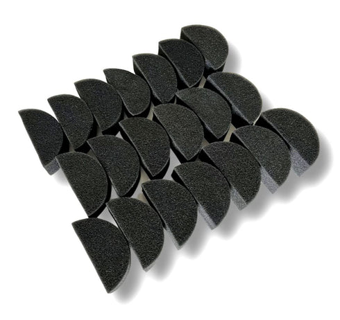 Face Painting Black Sponges High Density Medium Half Moon 20 Pieces for Art Work and Body Painting...