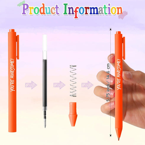 45 Pcs Inspirational Ballpoint Pens Bulk Back To School Pen You're Awesome Gift Motivational Appreciation Gift Pen for Teacher Student School Offi...