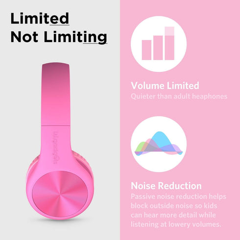LilGadgets Connect+Wired Kids Headphones for School with Microphone, Volume Limiting & Noise Reduction Over-Ear Headset with Cord, SharePort Techn...