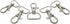 Bulk 50 Pack - Premium Metal Lobster Claw Clasps - Wide 3/4 Inch D Ring - 360° Swivel Trigger Snap Hooks - Great for DIY Lanyards, Keychain Clasps...