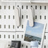 Pegboard Accessories Combination Wall Organizer,2PC of Clip, for Pegboard Shelf,Postcard Folder ?Photo Clip,White (Clips)...