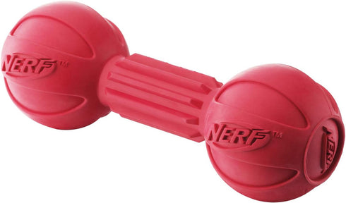 Nerf Dog Barbell Chew Dog Toy, Large, Red Medium...