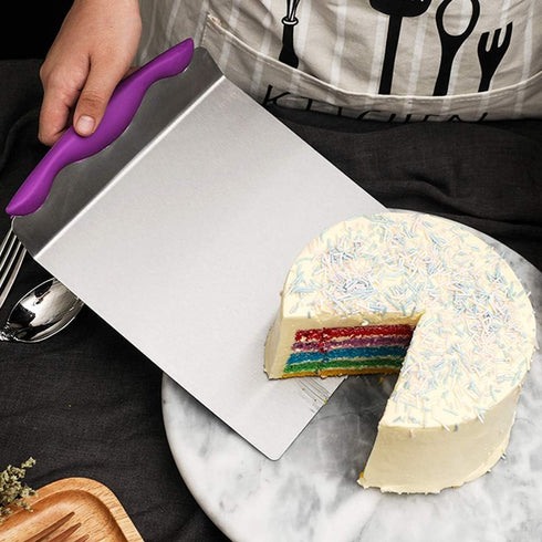 Cake Safe Lifter - 10" x 8" Stainless Steel Pizza Transfer Shovel Square Cake Tray Moving Plate Tool Cookie Spatula...