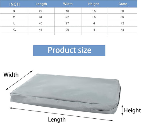 Dog Bed Cover,Replacement Cover for Dog Beds for Small Medium Large Dogs, Waterproof Protective Cover for Dog Crate Pad Mat Bed,Elastic Removable ...