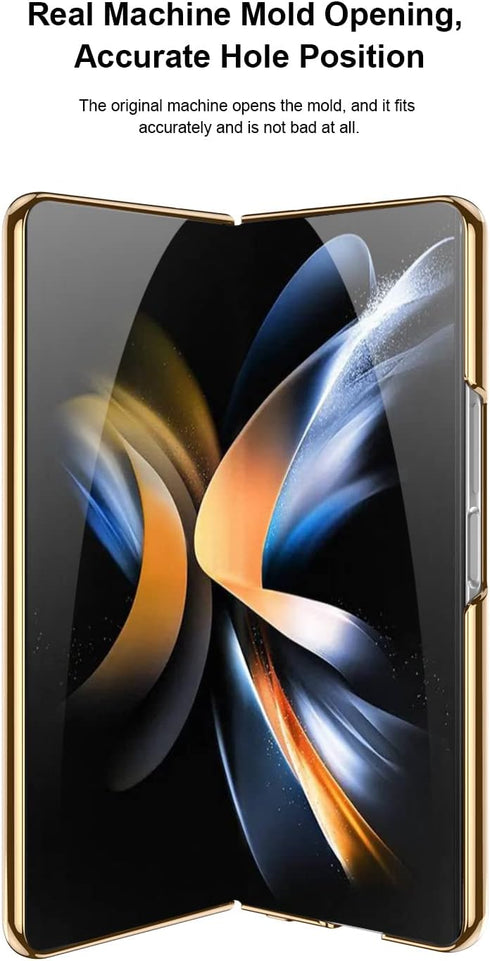 SHIEID Z Fold 4 Case, Galaxy Z Fold 4 Case Ultra-Thin Tempered Glass Phone Case Protective Cover for Samsung Galaxy Z Fold 4 Fashion Electroplated...