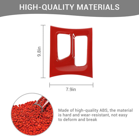 for Charger Gear Shift Panel Cover Trim Red Compatible with Dodge Charger 2015-2024 Red Interior Accessories......