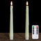Real Wax Flameless Taper Candles with Remote, 9.6 Inches LED Window Candles 3D Wick Flickering Battery Operated Candles, Wax Drip, Set of 2 for Ch...