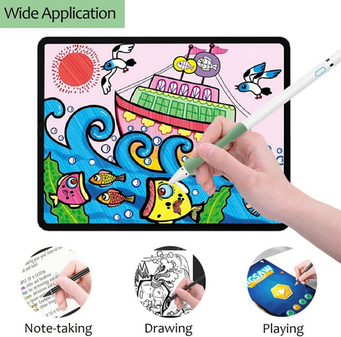 Stylus Pen for iPad, DOGAIN Stylus Pen for Touchscreen with Green Grip, Digital Active Fine Point Pen for Drawing/Writing/Playing, iPad Pencil Com...