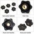 6 Star T Track Knobs and Bolts Kit, 5 Pack 6 Star Knobs 1/4 Inch 20 Female + 5 Pack 1/4in 20 Thread T Bolts, Threaded Hexagon Head Thru Knob Clamp...
