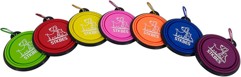 Collapsible Dog Bowl, 6 Pack, Portable, Safe, Reusable, Suitable for Indoor and Outdoor Use...