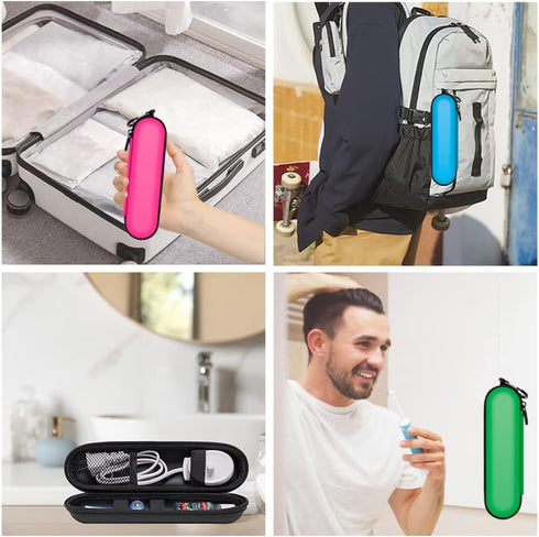 Nincha EVA Electric Toothbrush Case - Durable Hard Shell Travel Case with Mesh Pocket - Fits Most Powered Toothbrush Products (Black)...