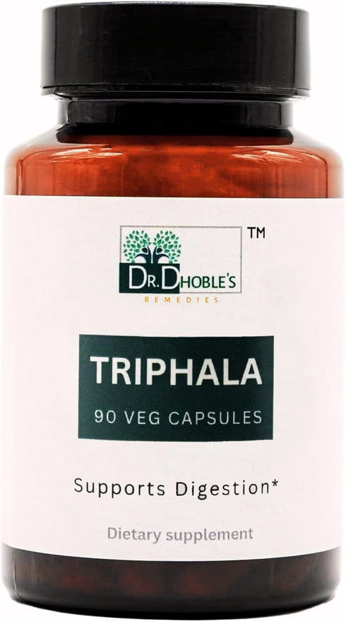 Triphala for Gentle Colon Cleanse, Digestive Aid, Detox, Herbal Ayurvedic Bowel Cleanser, Helps Digestion, Amla, Haritaki & Bibhitaki, Organic, Ve...