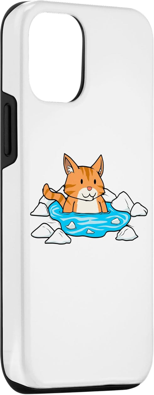 iPhone 14 Pro Cat Ice Bathing Hobby Trend Cute Pet Case...
