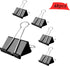Black Binder Clips, 48 Pack, 1 Inch, Standard 25mm Clamps, Black, Medium Clips, Medium Binder Paper Clips, Medium Size, Medium Paper Clips, Office...