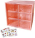 Mini Plastic Desktop Organizer with 6 Drawers,Small Parts Organizer,Desktop Drawer Cabinet for Makeup Office Craft Supplies,Sticker Organizer with...
