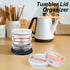 YQL 2Pcs Tumbler Lid Organizer for Cabinet,Space Saving Design Tumbler Lid Holder for Kitchen and Countertops Organization...