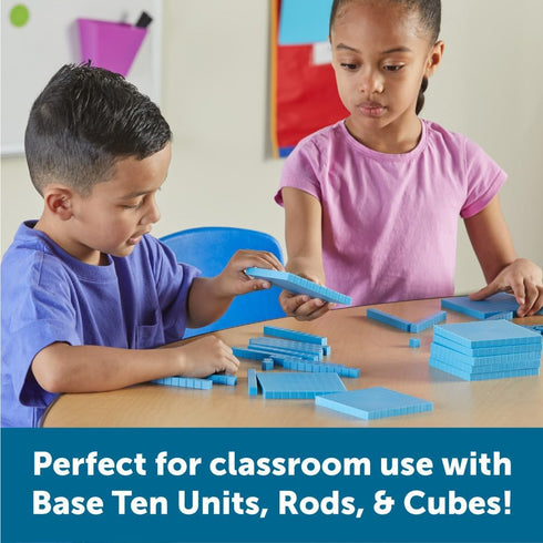 Learning Resources Plastic Base Ten Flats, 10 Piece...