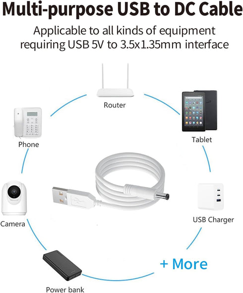 Electric Toothbrush Charger Cord for Fairywill, Sonic, Initio, Dnsly, Bitvae, Kipozi, Gloridea, DC 5V USB Cable for Hatch Baby Rest, Rest+, Rest M...