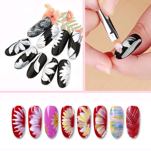 8 Pcs Nail Brush Pen Gradient Acrylic Painting Brush Set False Nail Art Tips UV Gel Flower Drawing Pen Manicure Nail Art Pen Tool (PINK)...