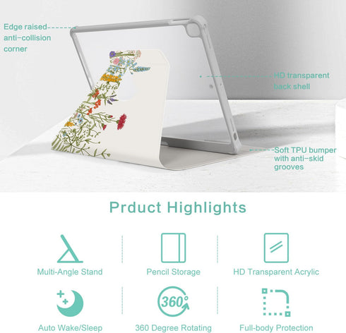 Rotating iPad 10.2/10.5 Case for iPad 9th/8th/7th Generation Case,iPad Air 3 Case,iPad Pro 10.5 Case,360 Degree Swivel Multi-Angle View Stand Cove...