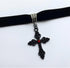Gothic Goth Cross Choker Necklace,Black Choker Necklace for Women,Velvet Cross Choker Necklace,Punk Vintage Cross Pendant Necklace,Y2k Necklaces,H...