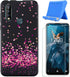 Case for Oukitel C17 Pro with Phone Stand + Tempered Glass Screen Protector, Flexible Soft Black TPU Red Heart Shell Silicone Gel Protective Case ...