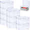 Qunclay 10 Pcs Playing Card Case Clear Playing Card Box Playing Deck Card Storage Box Card Deck Holder Card Organizer Compatible with MTG/TCG Base...