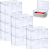 Qunclay 10 Pcs Playing Card Case Clear Playing Card Box Playing Deck Card Storage Box Card Deck Holder Card Organizer Compatible with MTG/TCG Base...