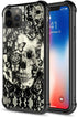 ZHEGAILIAN Case Compatible with iPhone 13 Pro Max Case,Victorian Gothic lace Skull Case,Tempered Glass Back+Soft Silicone TPU Shock Protective Cas...