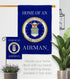 Breeze Decor Home of Airman Garden Flag Armed Air Force USAF United State American Military Veteran Retire Official House Decoration Banner Small ...
