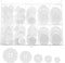 100 Pcs Resin Buttons for Sewing, Flatback Sewing Buttons 5 Sizes 4-Hole White DIY Buttons with Storage Box, Round Mixed Buttons for Crafts, Sewin...