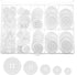 100 Pcs Resin Buttons for Sewing, Flatback Sewing Buttons 5 Sizes 4-Hole White DIY Buttons with Storage Box, Round Mixed Buttons for Crafts, Sewin...