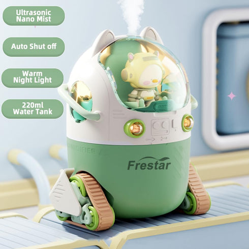 Mini USB Humidifier 220ml with LED Night Light, Small Cute Humidifier Bulit in Adorable Doll for Kids, Plant, Bedroom, Office, Desk, Babies Room, ...