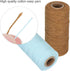 Pure Cotton Yarn, 2 Rolls 8/4 Warp Thread Knit Yarn 250m Tensile Resistant Weaving Loom Cotton Thread for Knit Carpets, Ribbons, Carpets, Blankets...