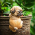 Funny Hanging Resin Dog Flower Pot Hugger Planter Edge Decor Flower Pot Figurine Planter Pot Hanger Decoration for Garden Yard Balcony Starling...