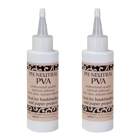 Lineco, Books by Hand Archival Ph Neutral PVA Adhesive, 4 oz, Professional Adhesive Glue. Bookbinding/Paper Projects. Dries Clear, Remains Flexibl...