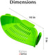 Kitchen Gizmo Snap N' Strain Clip On Strainer for Pots and Pans - Collapsible Silicone Pasta Strainer and Kitchen Gadget for Cooking - Easy to Use...