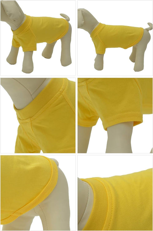 Lovelonglong 2019 Pet Clothing Dog Costumes Dachshund Clothes Blank T-Shirt Tee Shirts for Dachshund Dogs,Corgi 100% Cotton Yellow D-S...